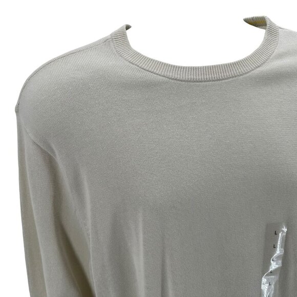 NWT Club Room Silver Birch Ivory Crew Neck Knit Sweater Mens Large - Picture 2 of 7